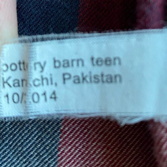 Pottery Barn Teen Plaid Bed Flat Top Sheet - Picture 3 of 5